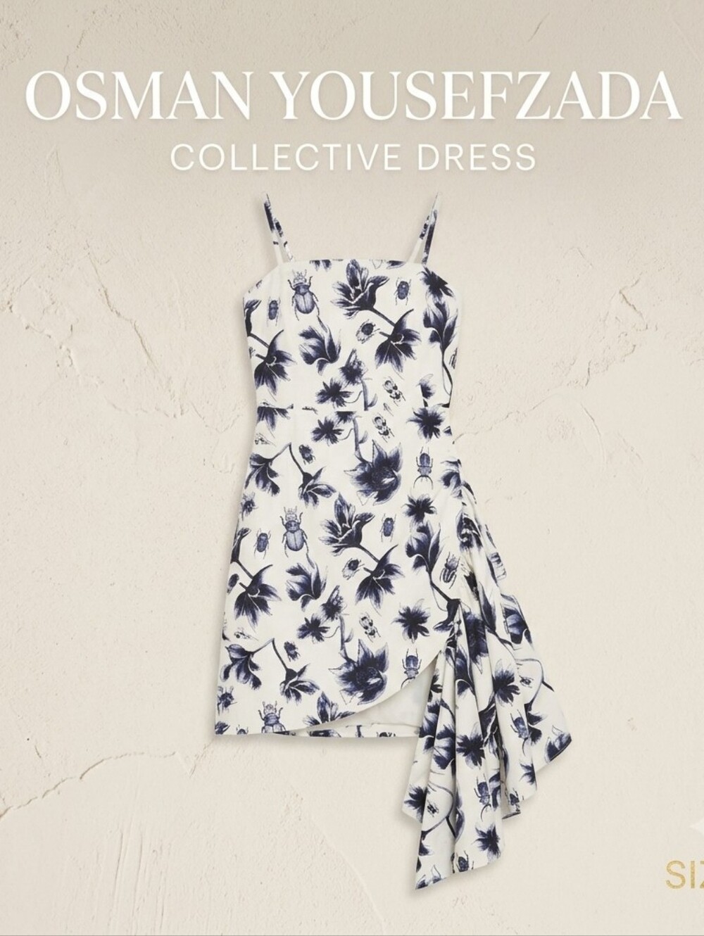 Sale 💗🛍 Osman Yousefzada Beetle Toile Print Asymmetric Ruffle Mini Dress 2